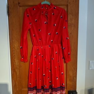 Vintage red polka dot dress